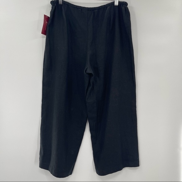 NWT JM Collection Linen Black Capri Size 12 - Picture 7 of 8